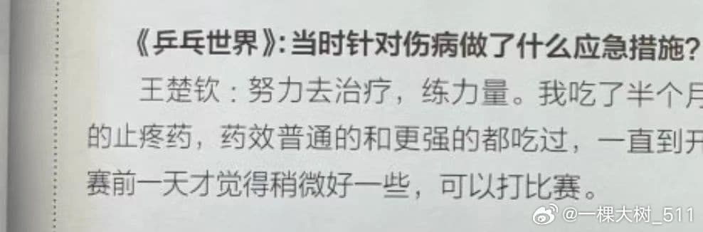 王楚钦止步新加坡大满贯4强