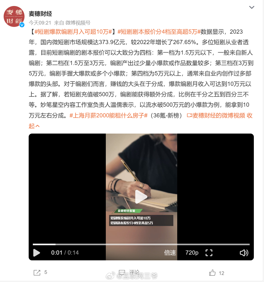 Chinese Short Drama Scriptwriters Earning Over 100,000 Yuan Monthly
