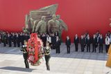 North Korea's leader crossed the newly opened Yalu River bridge to honor the Chinese volunteers who fought in Korea, in a visit heavy with symbolism for the alliance — and for the border city that connects the two countries.