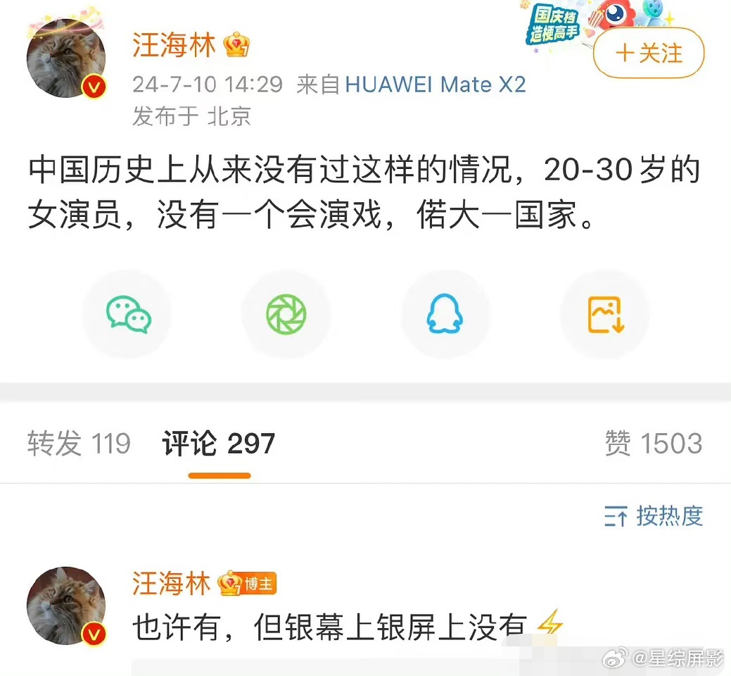 Chinese Entertainment Industry Erupts in Outrage Over Director's Controversial Comments on Actresses